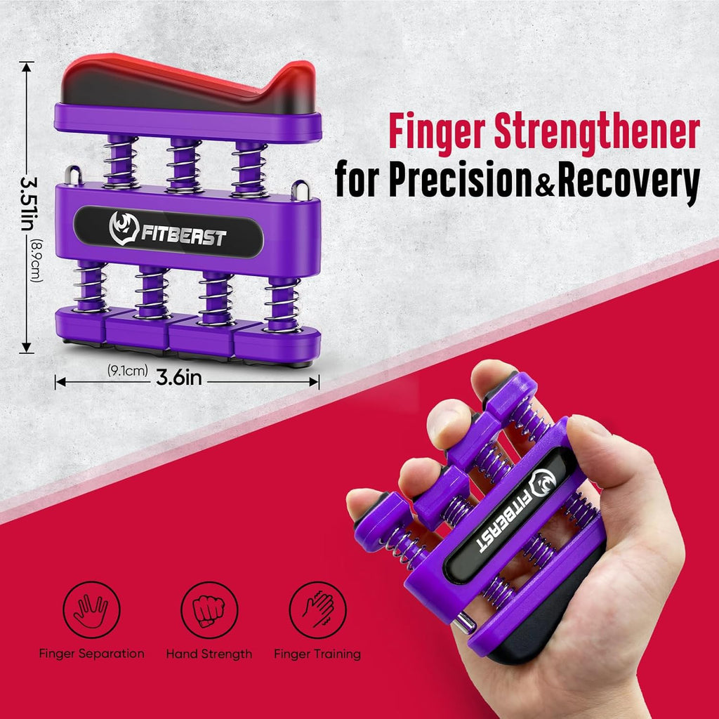 Grip Strength Trainer, Hand Gripper Strengthener Kit - 6 Pack with Adjustable Resistance Forearm Strengthener, Forearm Exerciser and Massage Balls for Hand Therapy, Grip Training