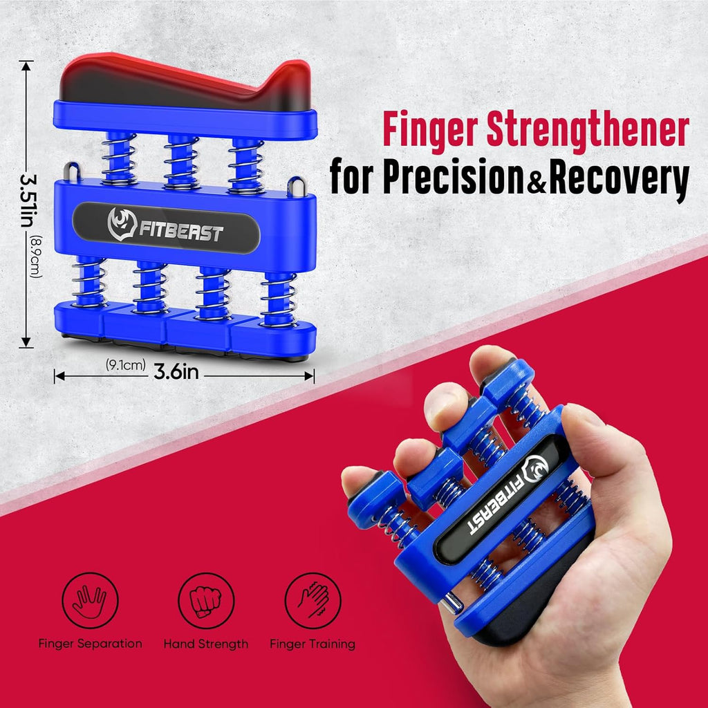 Grip Strength Trainer, Hand Gripper Strengthener Kit - 6 Pack with Adjustable Resistance Forearm Strengthener, Forearm Exerciser and Massage Balls for Hand Therapy, Grip Training