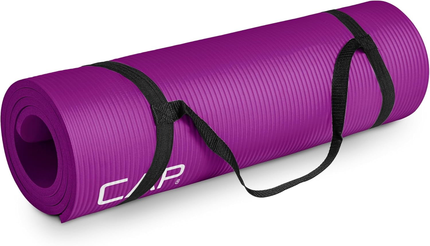 1/2-Inch High Density Exercise Yoga Mat with Strap | Multiple Options