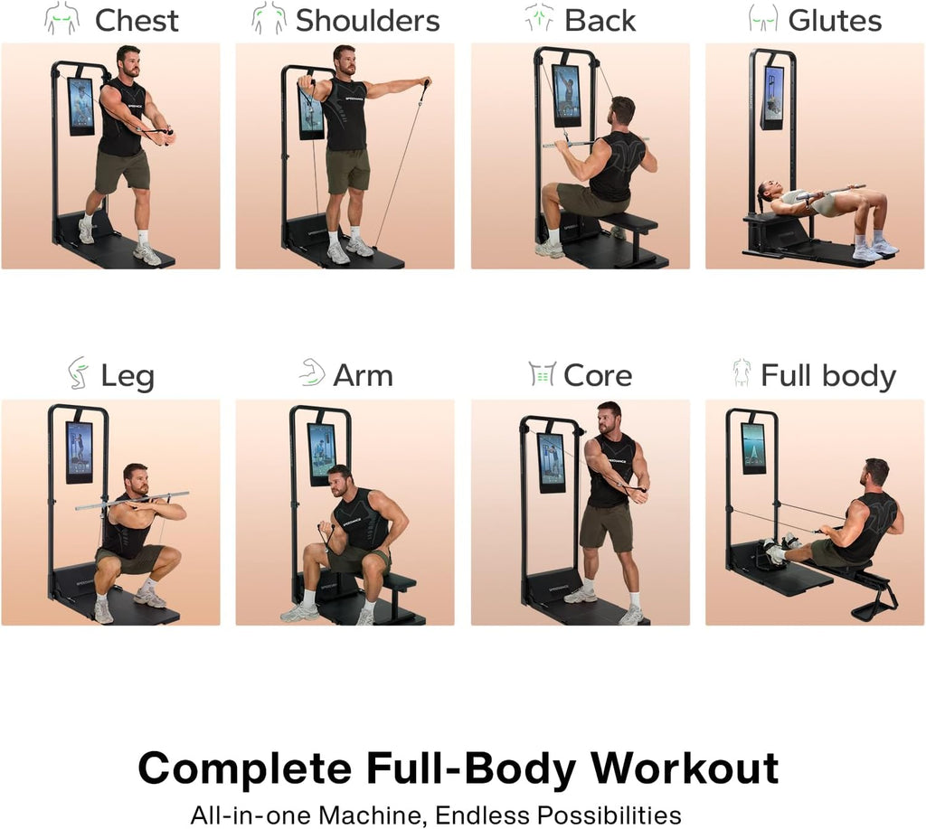 Gym Monster 2 Smart Home Gym, Upgraded Ai-Powered Home Workout Machine, Multi-Functional Smith Machine, Full Body Strength Training Fitness Equipment, All-In-One Workout Station