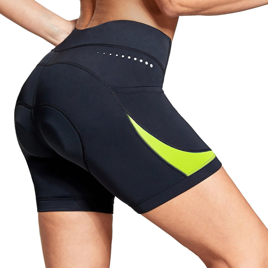 5" Bike Shorts Women 4D Padded Pockets Cycling Shorts Mountain Biking Bicycle Spin Gel UPF50+