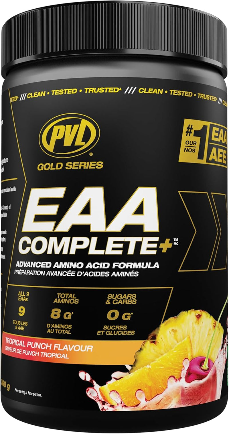 EAA BCAA COMPLETE | Pre, Intra or Post Workout – EAA/BCAA with L-Arginine, Amino Acid Supplement – Keto Friendly – (30 Servings (Pack of 1), Tropical Punch)