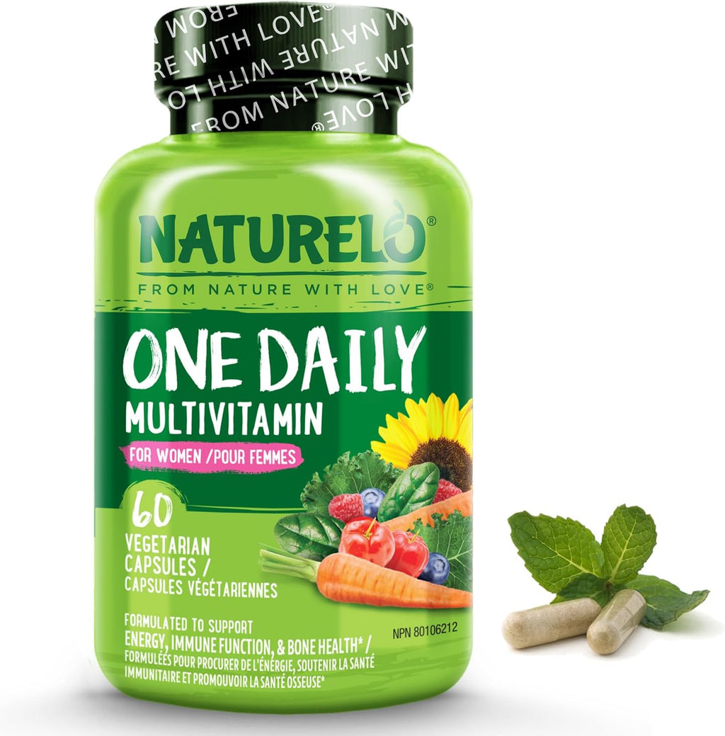One Daily Multivitamin for Women - Energy Support - Whole Food Supplement to Nourish Hair, Skin, Nails - Non-Gmo - No Soy - Gluten Free - 60 Capsules - 2 Month Supply