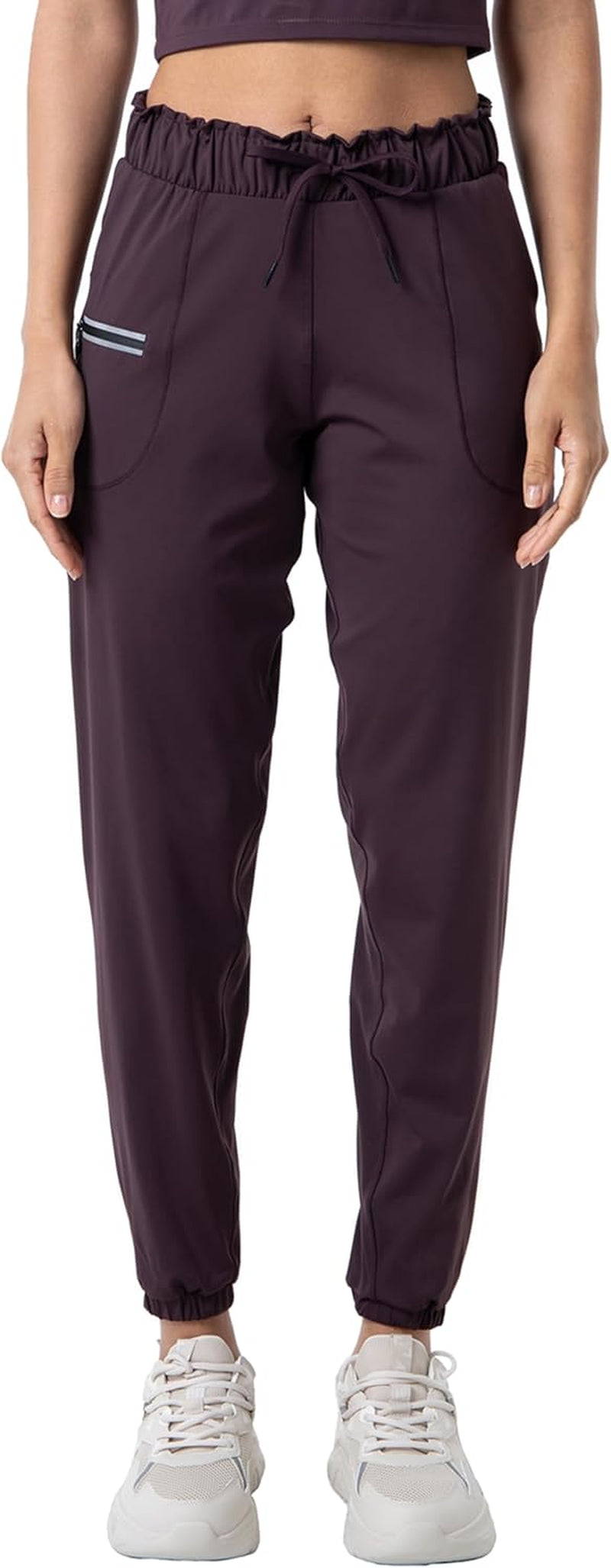 Joggers for Women with Pockets Elastic Waist Workout Sport Gym Pants Comfy Lounge Yoga Running Pants