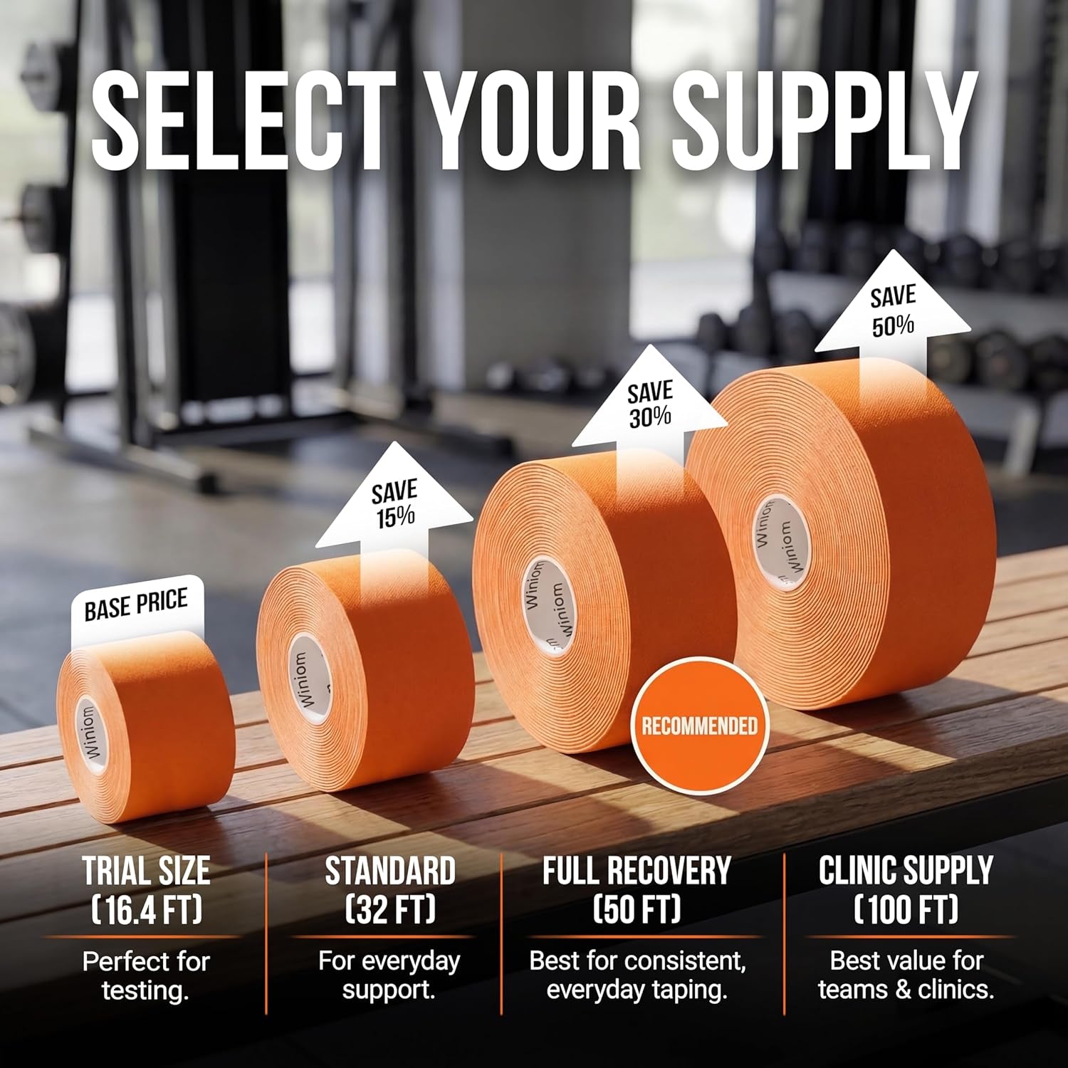 Kinesiology Tape-Incredible Support for Athletic Sports and Recovery+Free Taping Guide - Uncut 2 Inch 16.4 Feet Roll (Tiger Orange + Free Taping Guide, Pack of 1)