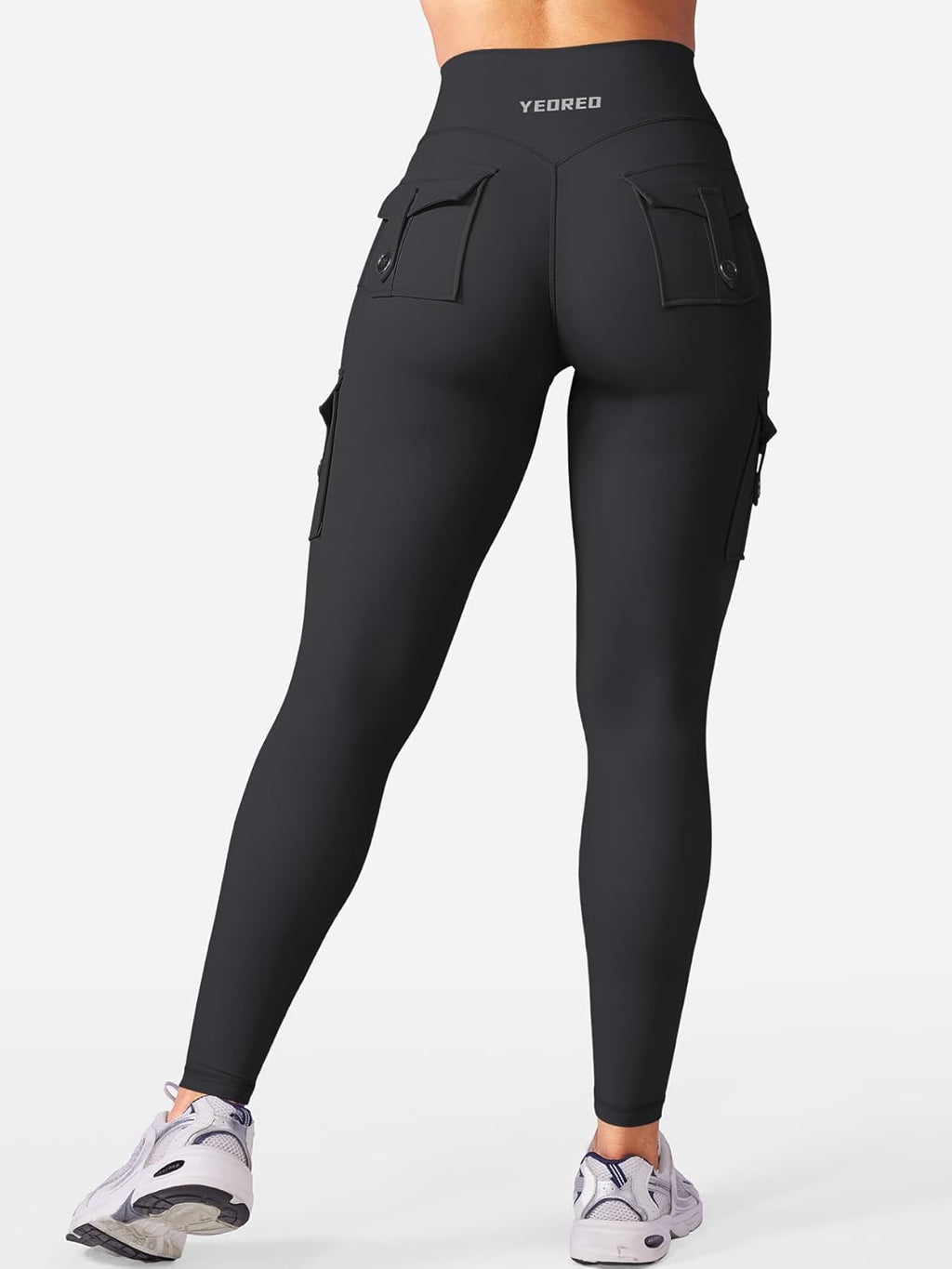 Workout Cargo Leggings with Pockets for Women No Front Seam Hidden Scrunch Hedda Leggings Compression Gym Yoga Pants