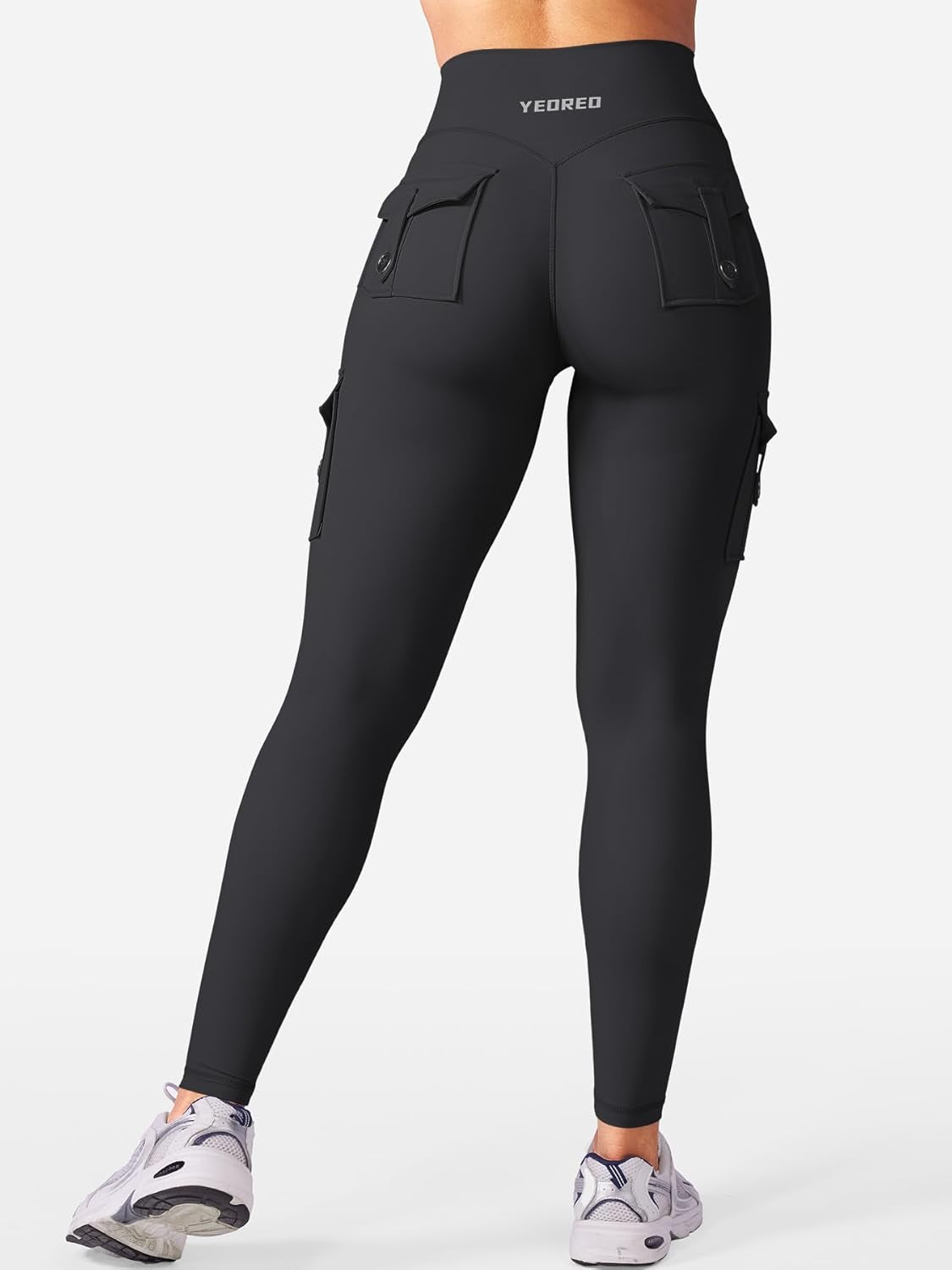 Workout Cargo Leggings with Pockets for Women No Front Seam Hidden Scrunch Hedda Leggings Compression Gym Yoga Pants