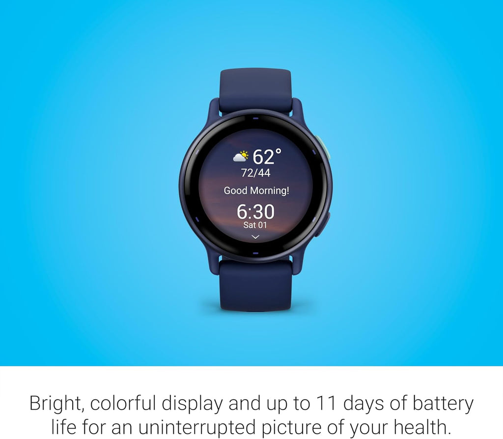 Vívoactive 5, Health and Fitness GPS Smartwatch, AMOLED Display, up to 11 Days of Battery, Navy