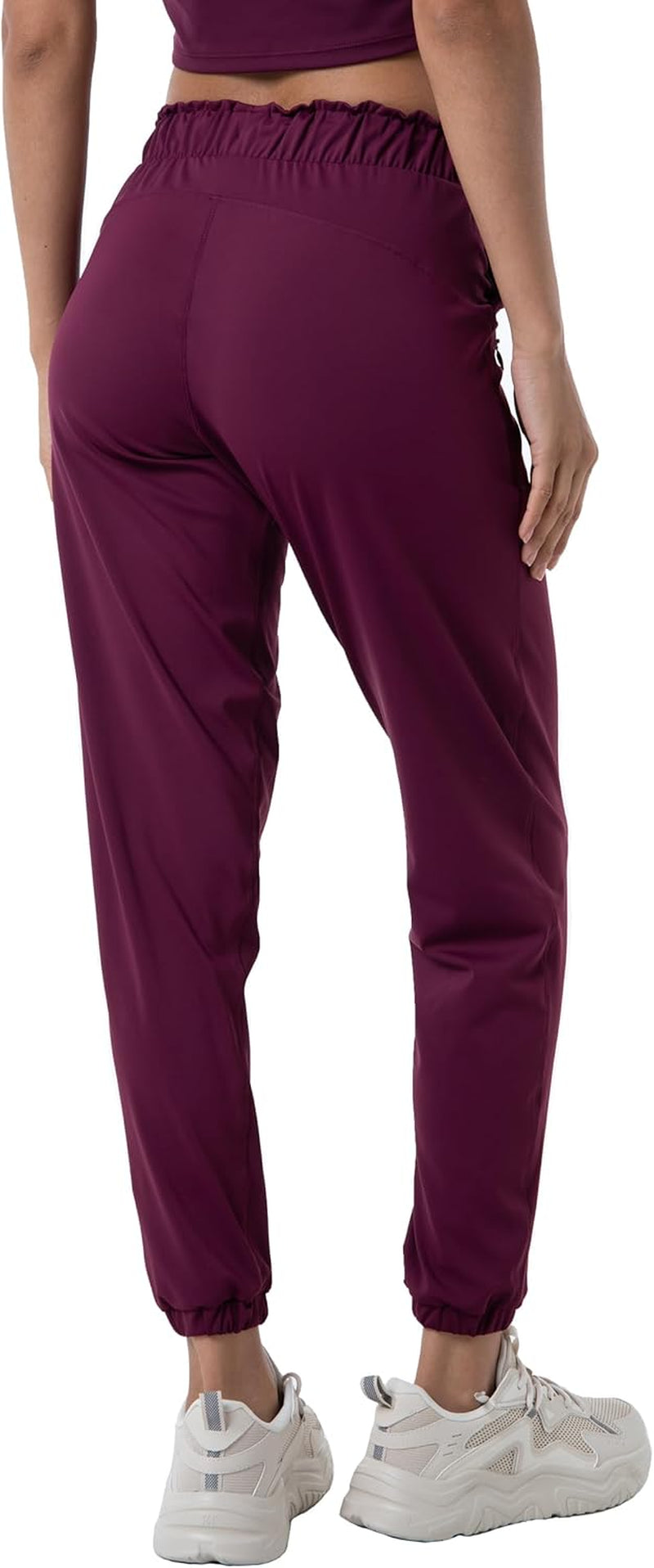 Joggers for Women with Pockets Elastic Waist Workout Sport Gym Pants Comfy Lounge Yoga Running Pants