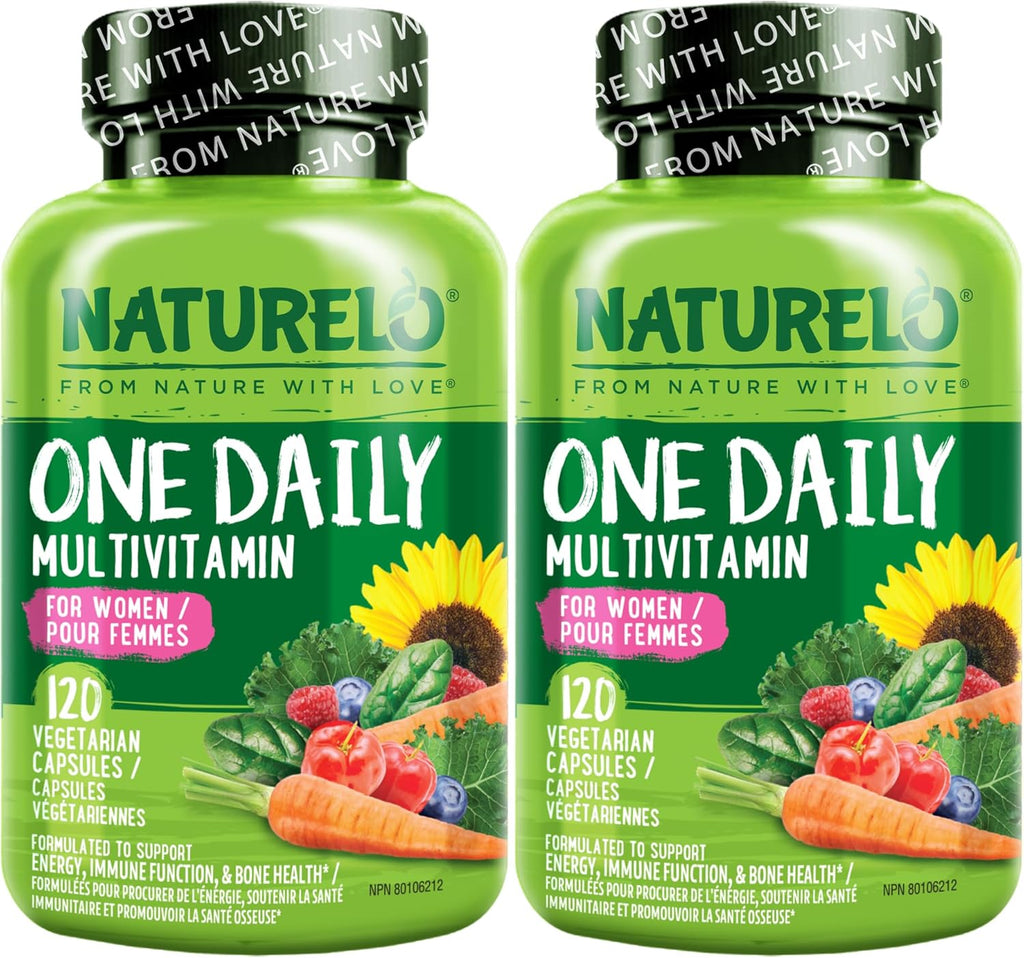 One Daily Multivitamin for Women - Energy Support - Whole Food Supplement to Nourish Hair, Skin, Nails - Non-Gmo - No Soy - Gluten Free - 120 Capsules (Pack of 2) - 8 Month Supply