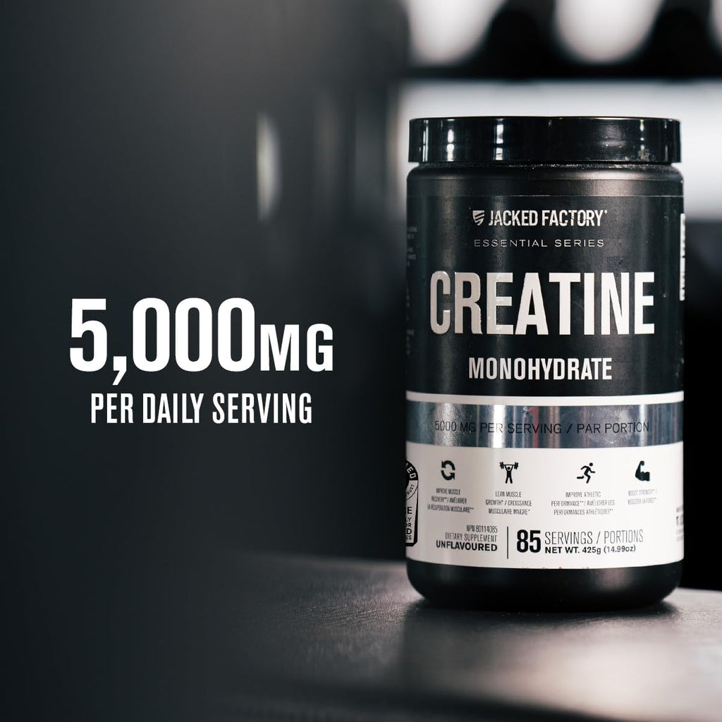 Creatine Monohydrate Powder 425G - Canadian-Owned Informed Choice Certified Supplement for Increased Muscle Mass*, Improved Strength, Power, & Performance** - 85 Servings, Unflavored