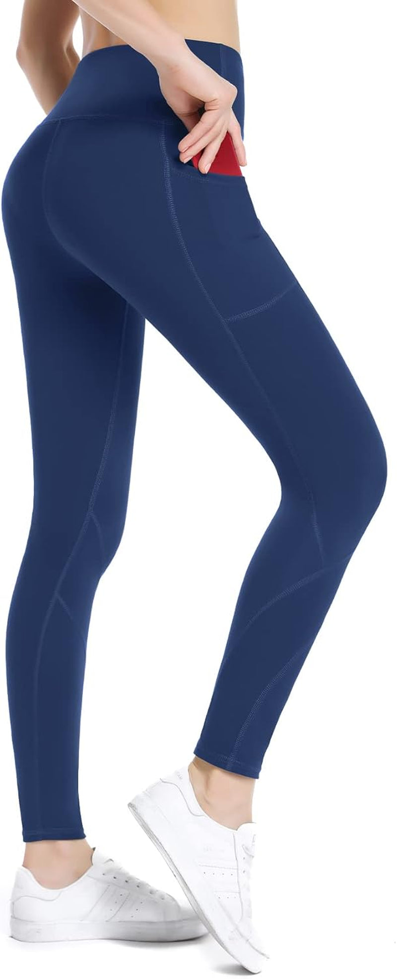 High Waisted Tummy Control Leggings for Women Yoga Pants with Pockets Workout Squat Proof Tights