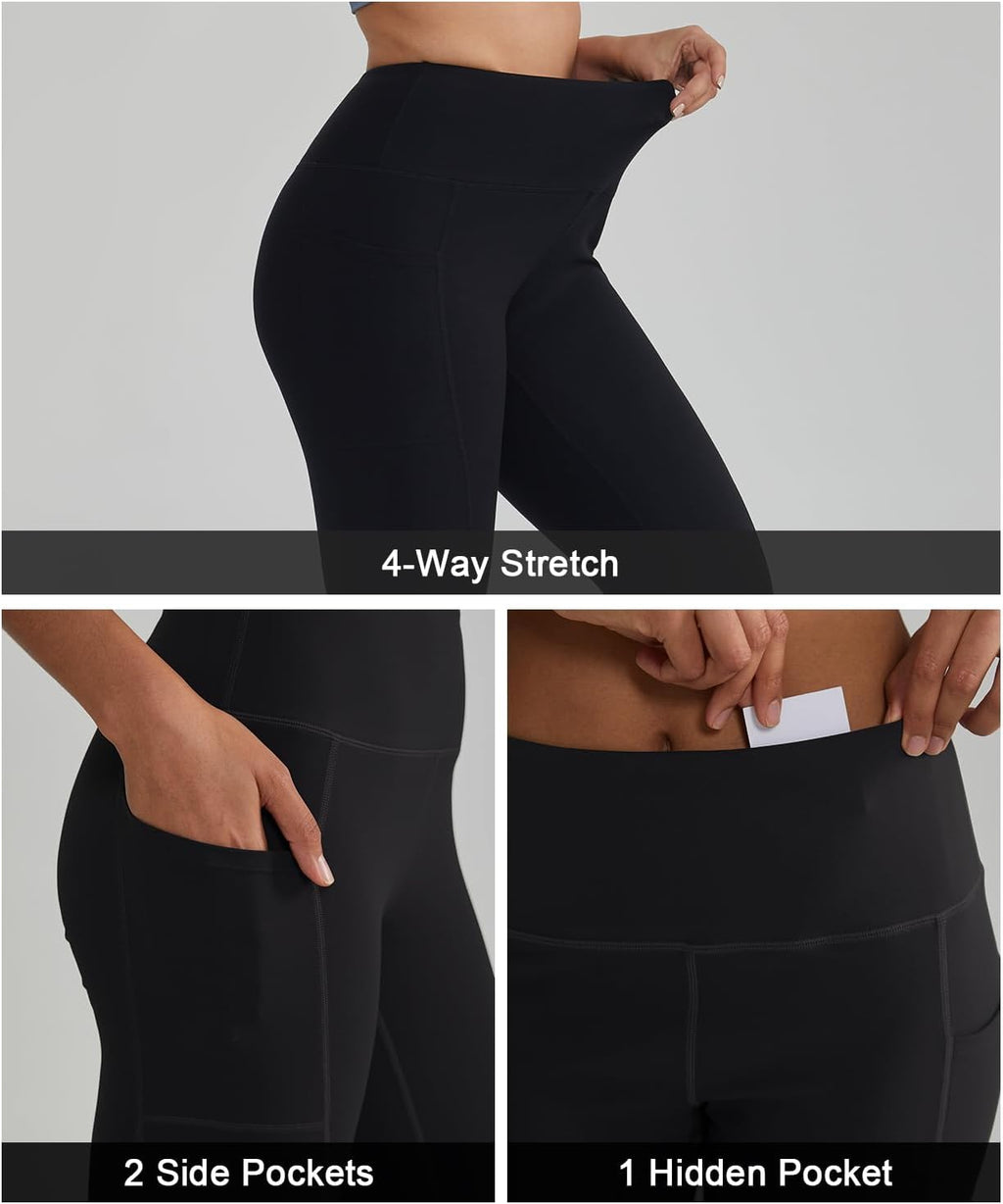 High Waisted Tummy Control Leggings for Women Yoga Pants with Pockets Workout Squat Proof Tights