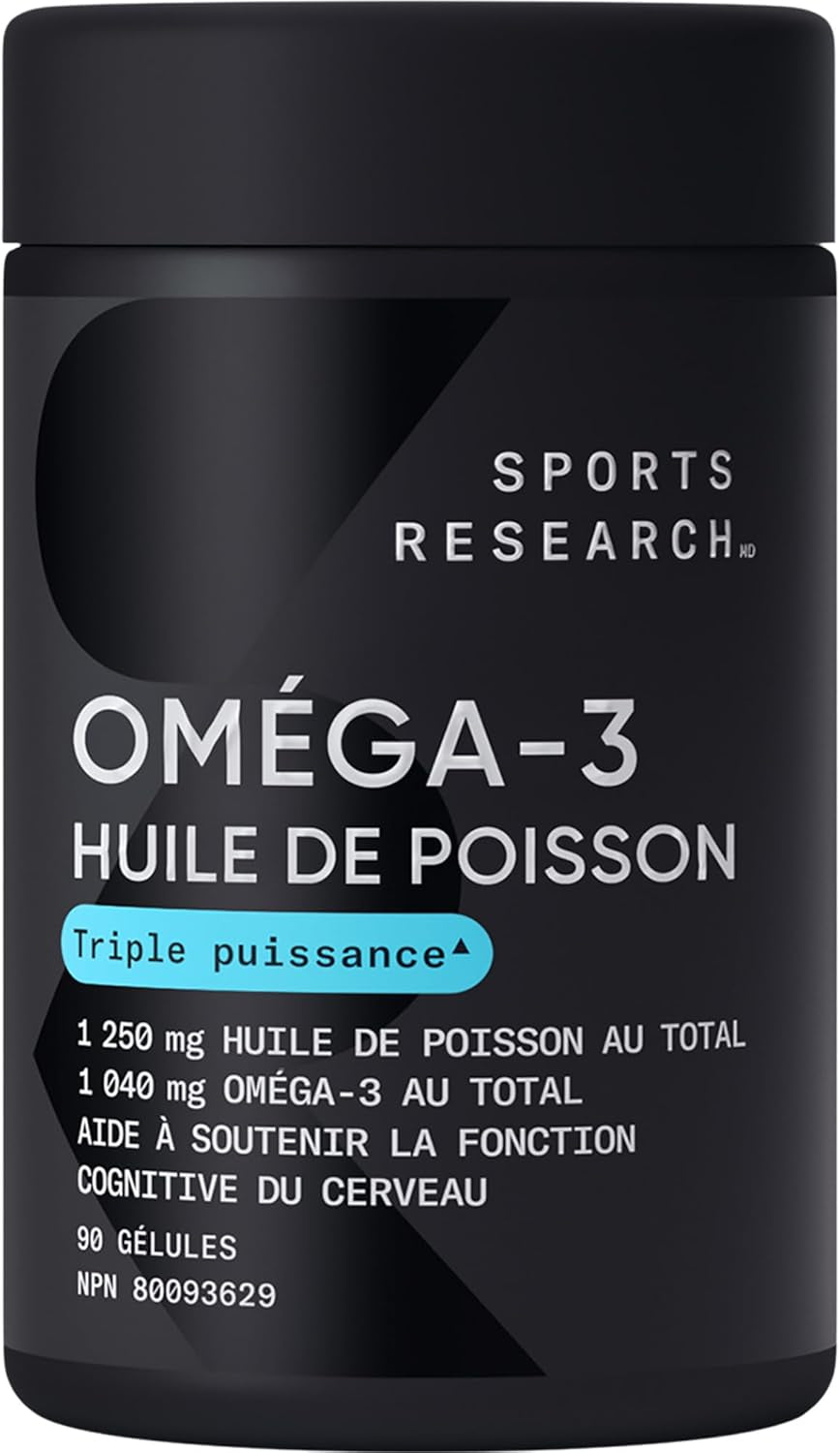 Triple Strength Omega 3 Fish Oil - Burpless Fish Oil Supplement W/Epa & DHA Fatty Acids from Wild Alaskan Pollock - Heart, Brain & Immune Support for Men & Women - 1250 Mg, 90 Ct