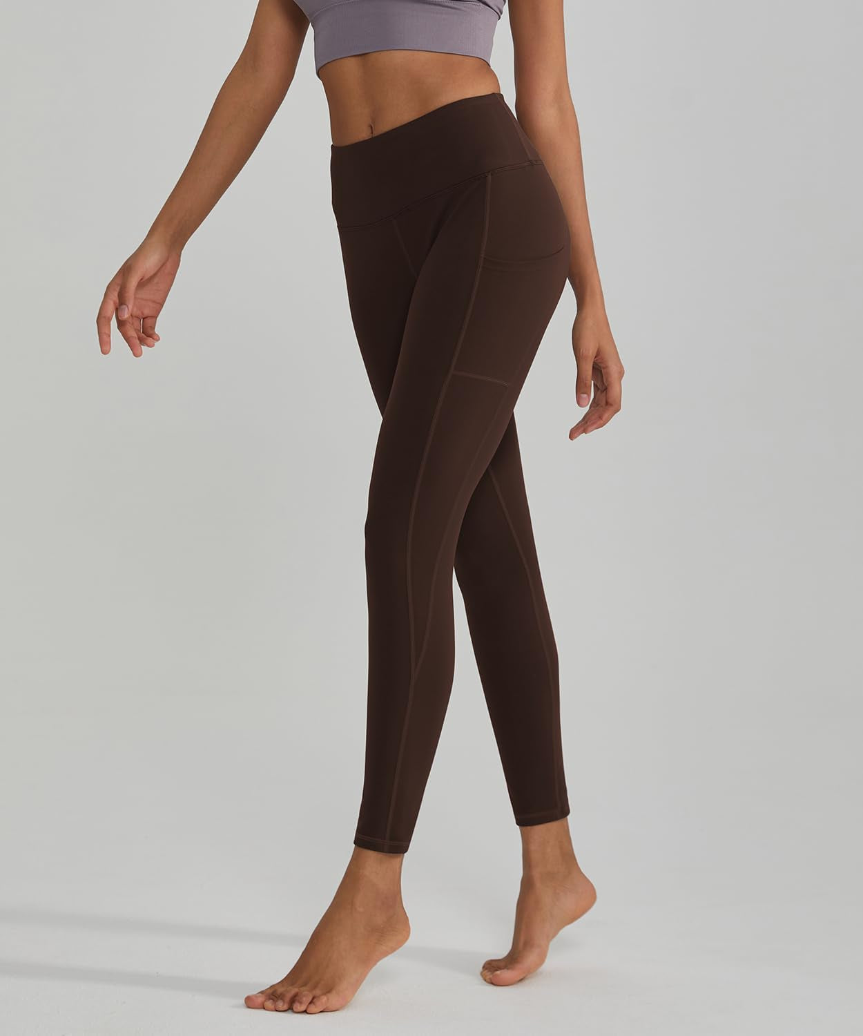 Leggings for Women with 3 Pockets Buttery Soft High Waisted Yoga Pants Non-See-Through Full-Length Tights