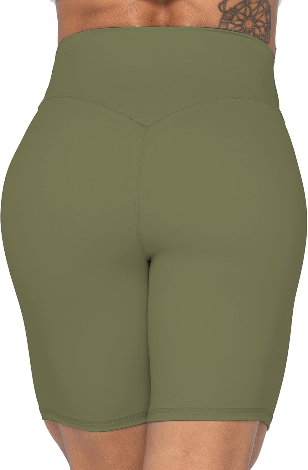 High Waist Biker Shorts for Women No Front Seam Soft Yoga Workout Gym Bike Shorts Tummy Control Squat Proof