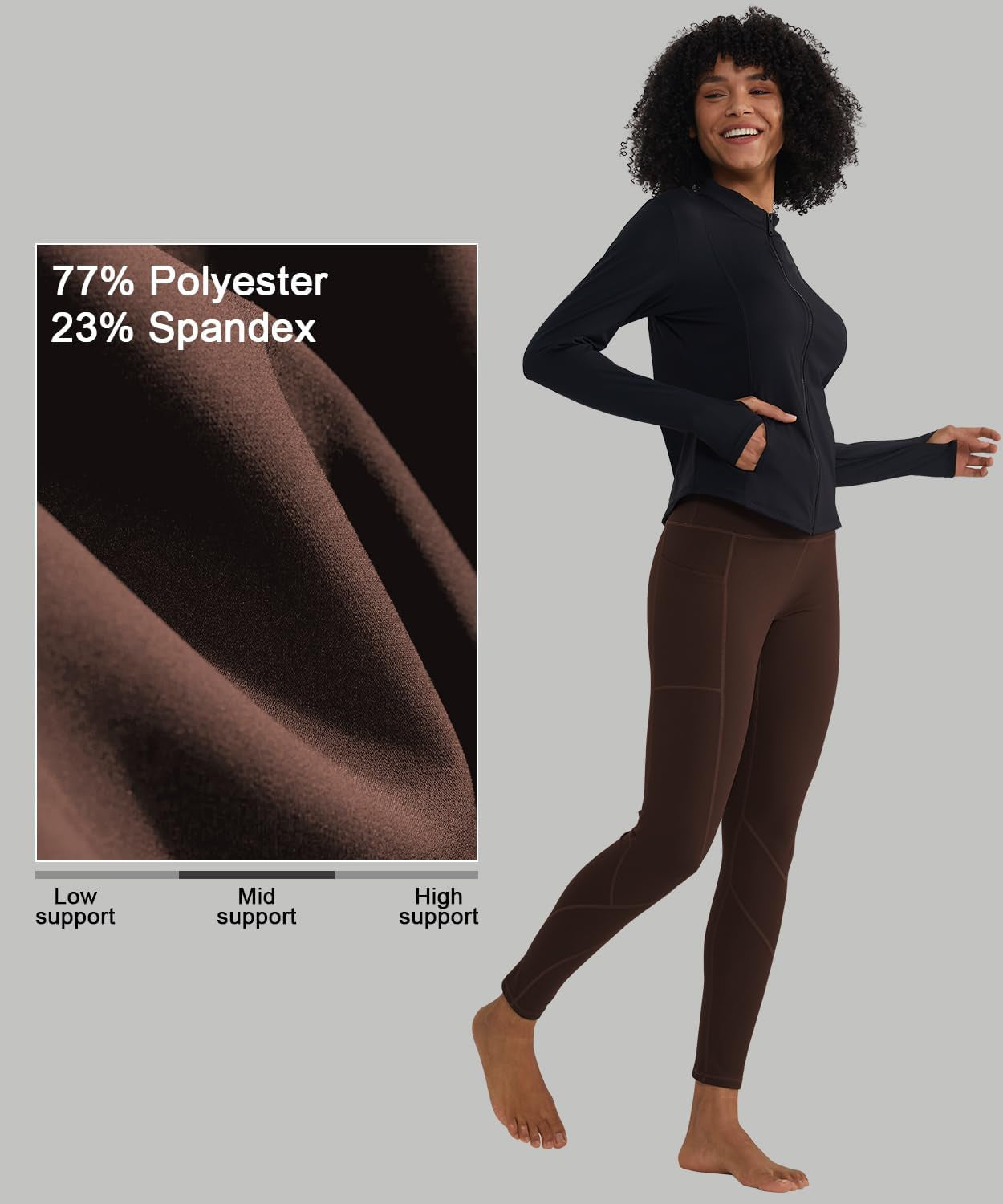 High Waisted Tummy Control Leggings for Women Yoga Pants with Pockets Workout Squat Proof Tights