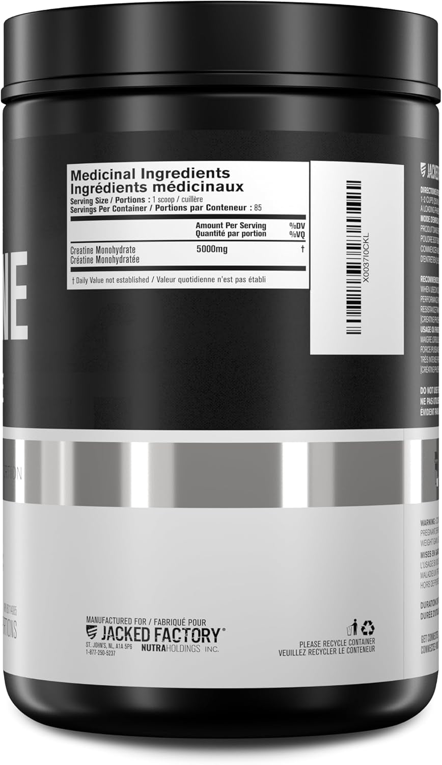 Creatine Monohydrate Powder 425G - Canadian-Owned Informed Choice Certified Supplement for Increased Muscle Mass*, Improved Strength, Power, & Performance** - 85 Servings, Unflavored