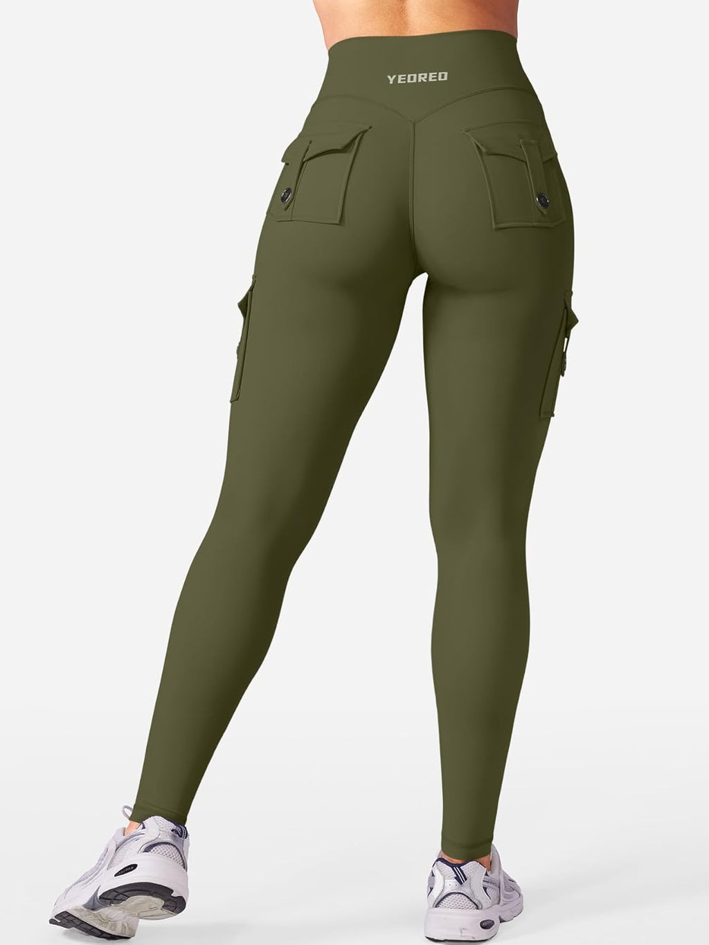 Workout Cargo Leggings with Pockets for Women No Front Seam Hidden Scrunch Hedda Leggings Compression Gym Yoga Pants