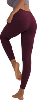 Leggings for Women with 3 Pockets Buttery Soft High Waisted Yoga Pants Non-See-Through Full-Length Tights