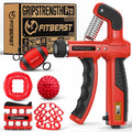 Grip Strength Trainer, Hand Gripper Strengthener Kit - 6 Pack with Adjustable Resistance Forearm Strengthener, Forearm Exerciser and Massage Balls for Hand Therapy, Grip Training