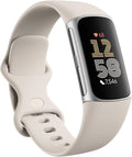Google  Charge 6 Advanced Health and Fitness Tracker with Built-In GPS, Stress Management Tools, Sleep Tracking, 24/7 Heart Rate and More -- Silver/White