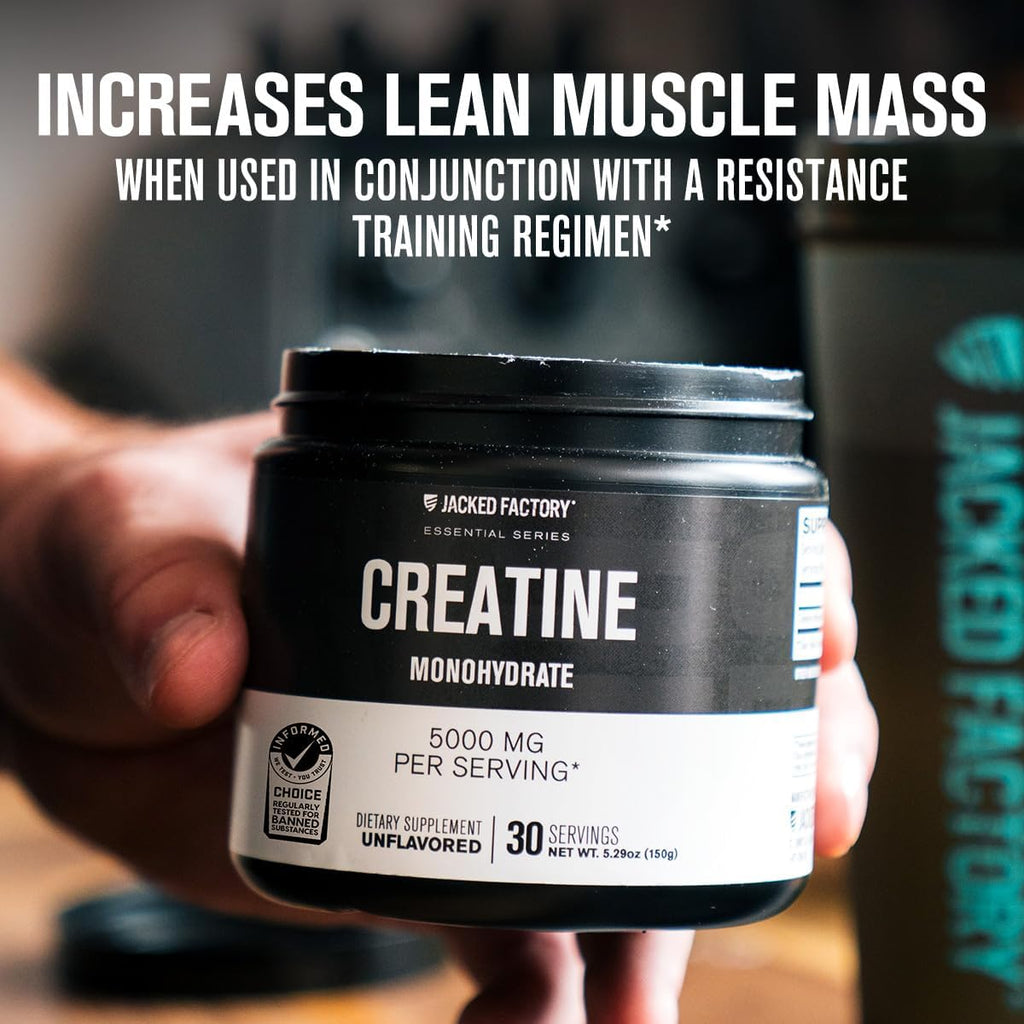 Creatine Monohydrate Powder 150G - Canadian-Owned Informed Choice Certified Supplement for Increased Muscle Mass*, Improved Strength, Power, & Performance** - 30 Servings, Unflavored