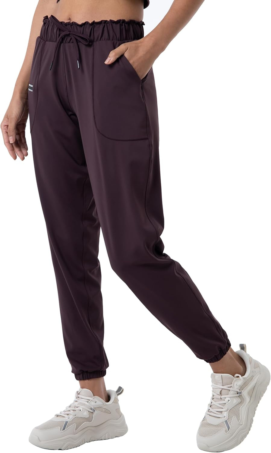 Joggers for Women with Pockets Elastic Waist Workout Sport Gym Pants Comfy Lounge Yoga Running Pants