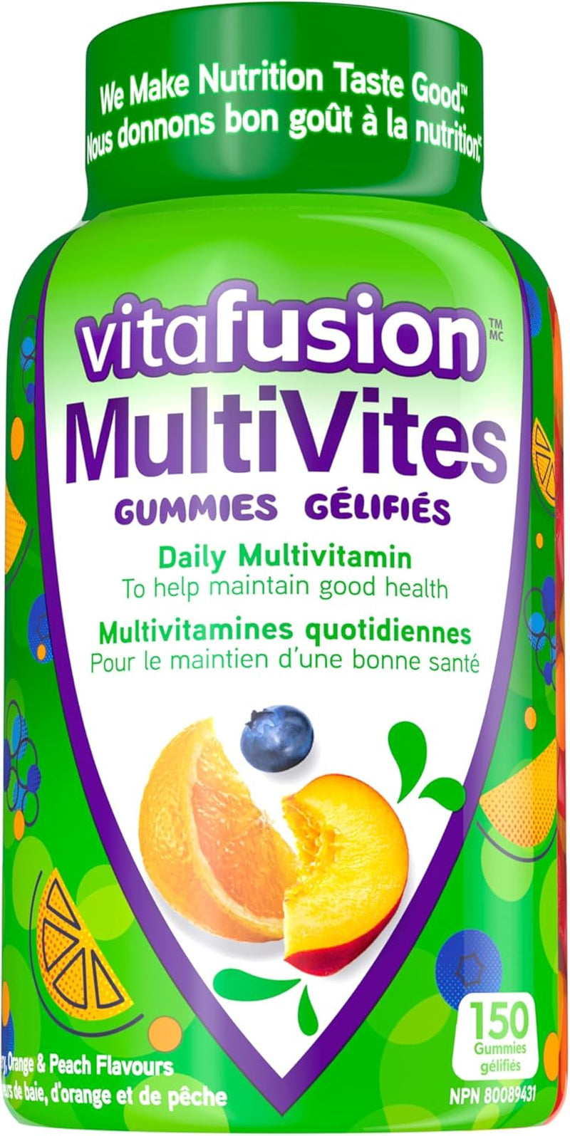 Vitafusion Multivites Gummies - Daily Multivitamin, Helps Maintain Healthy Eyes & Skin, Metabolism, and Immune Function, 12 Essential Nutrients, 75-Day Supply - 150 Count