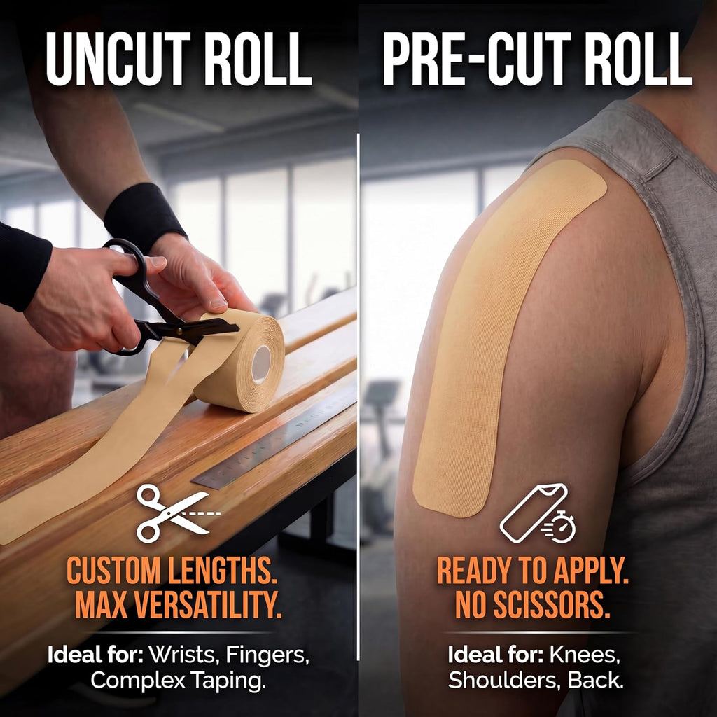 Kinesiology Tape-Incredible Support for Athletic Sports and Recovery+Free Taping Guide - Pre-Cut 2 Inch 16.4 Feet (Desert Beige + Free Taping Guide, Pack of 1)