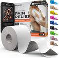 Kinesiology Tape-Incredible Support for Athletic Sports and Recovery+Free Taping Guide - Uncut 2 Inch 16.4 Feet Roll (Frosted White + Free Taping Guide, Pack of 1)