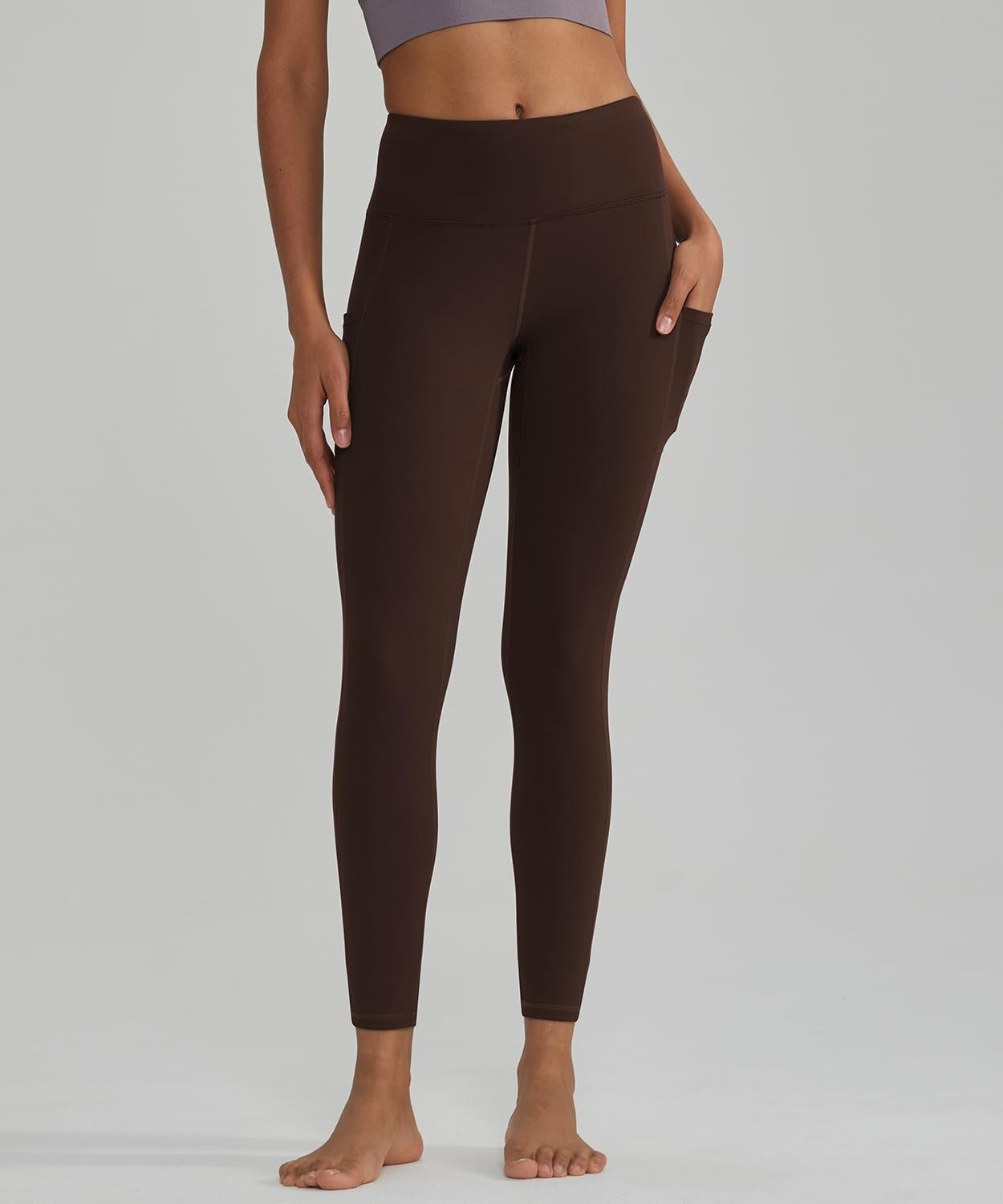 Leggings for Women with 3 Pockets Buttery Soft High Waisted Yoga Pants Non-See-Through Full-Length Tights