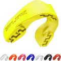 Mouthguard Strapless Slim Fit, Adults and Junior with Case for Boxing, Basketball, Football, MMA, Martial Arts, Hockey and All Contact Sports (Adults (12+ Years), Yellow)