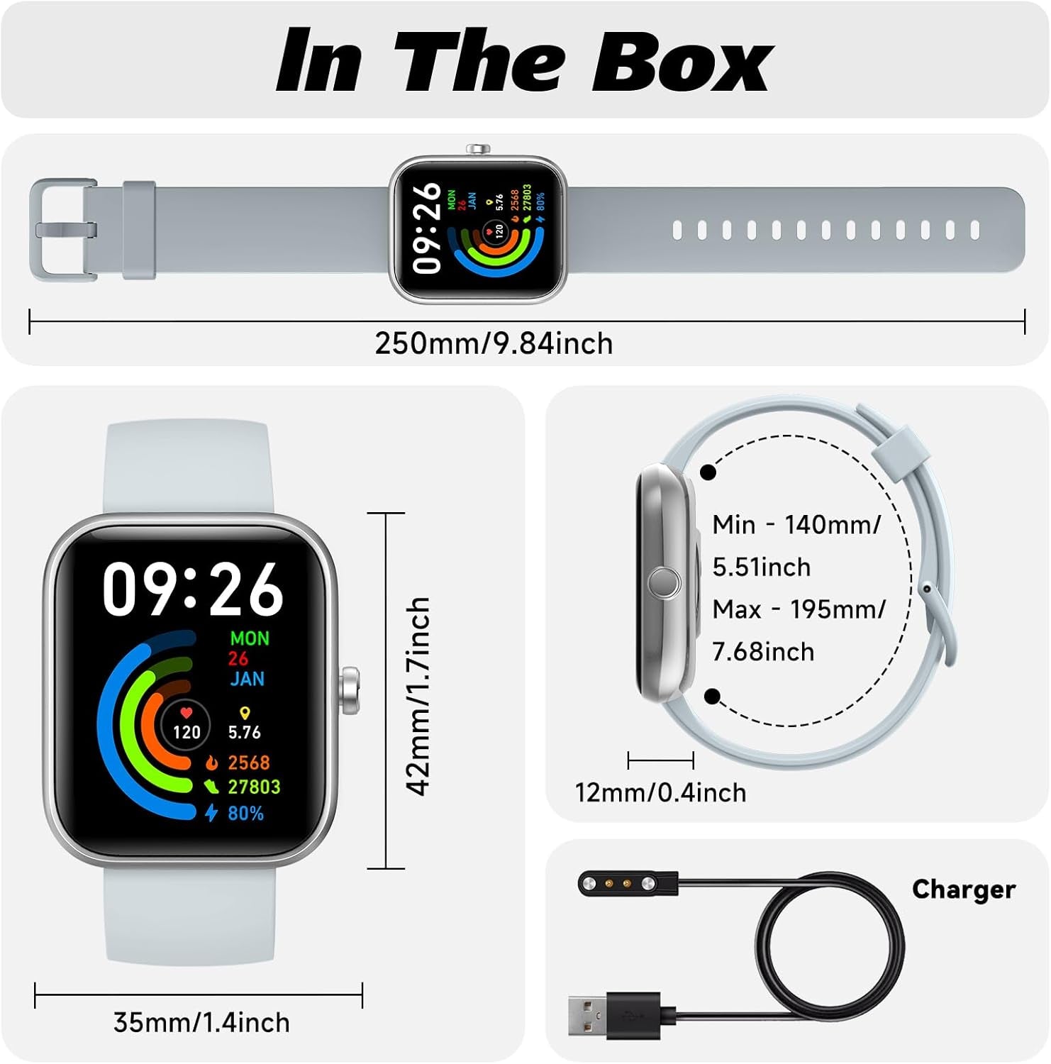 Smart Watch for Men Women with Bluetooth Call, Alexa Built-In, Heart Rate & Sleep Monitor, 1.83" DIY Dial Fitness Watch with 100+ Sport Modes, IP68 Waterproof, Compatible with Android Ios