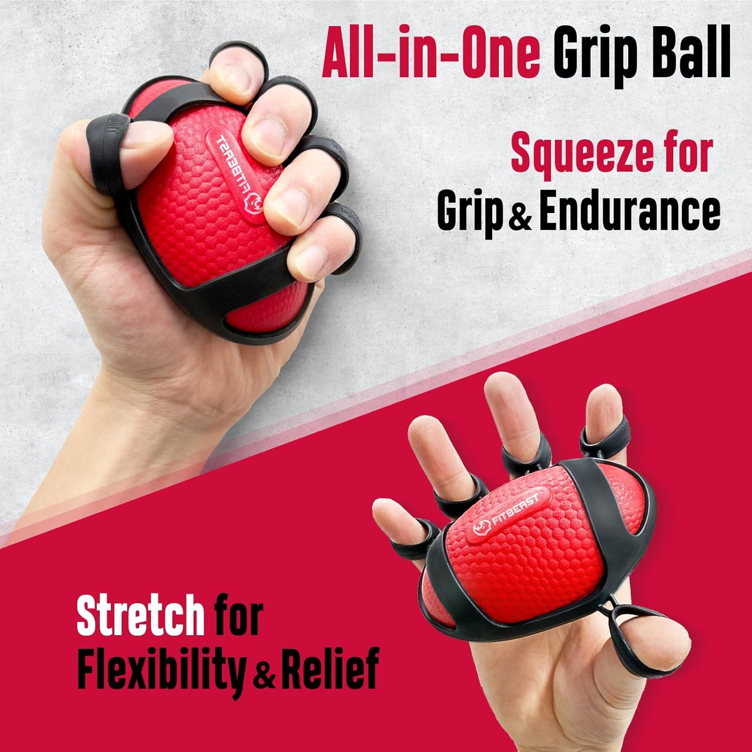 Grip Strength Trainer, Hand Gripper Strengthener Kit - 6 Pack with Adjustable Resistance Forearm Strengthener, Forearm Exerciser and Massage Balls for Hand Therapy, Grip Training
