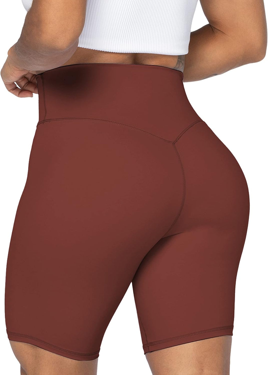 High Waist Biker Shorts for Women No Front Seam Soft Yoga Workout Gym Bike Shorts Tummy Control Squat Proof