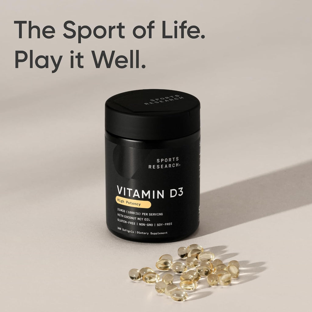 ® Vitamin D3 2500 IU with Coconut MCT Oil - High Potency Vitamin D Supplement for Immune & Bone Support - Non-Gmo Verified, Gluten & Soy Free – 62.5Mcg, 360 Liquid Softgels
