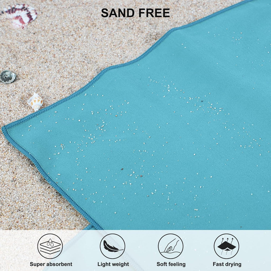 Microfiber Towel Perfect Travel & Gym & Camping Towel. Quick Dry - Super Absorbent - Ultra Compact - Lightweight. Suitable for Trip, Beach, Shower, Backpacking, Pool