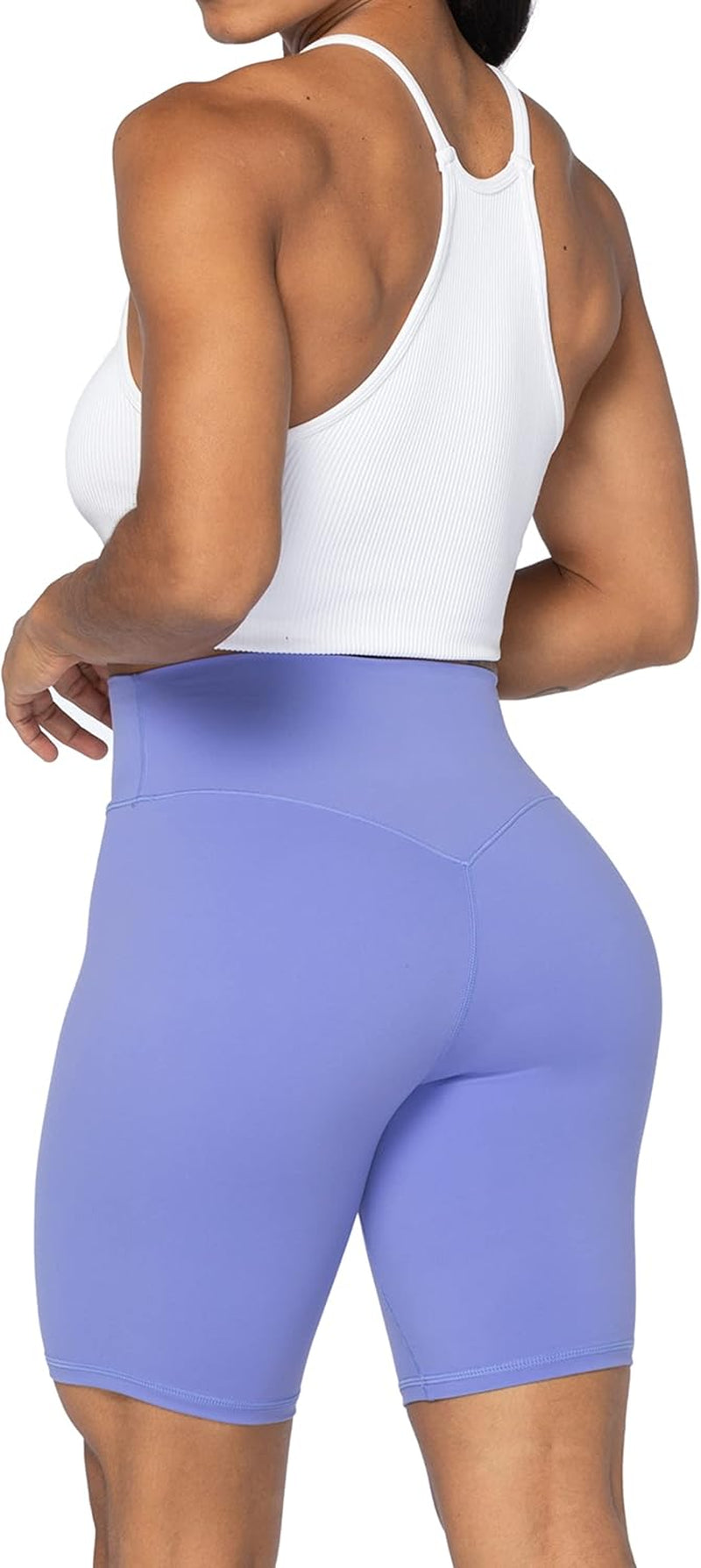 High Waist Biker Shorts for Women No Front Seam Soft Yoga Workout Gym Bike Shorts Tummy Control Squat Proof