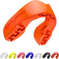 Mouthguard Strapless Slim Fit, Adults and Junior with Case for Boxing, Basketball, Football, MMA, Martial Arts, Hockey and All Contact Sports (Adults (12+ Years), Orange)