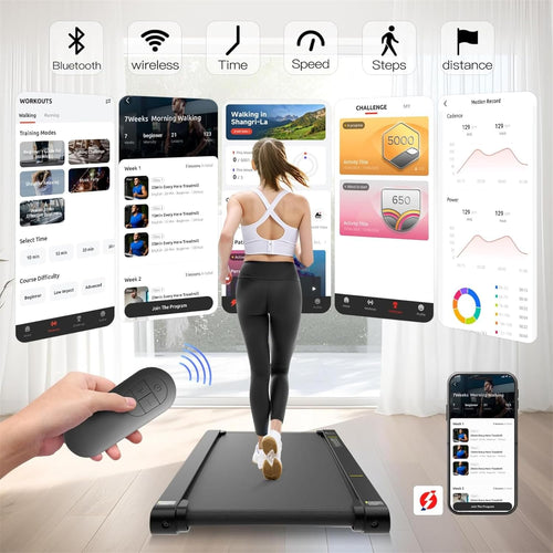 4 in 1 Walking Vibration Pad Treadmill, Walking Treadmill Pad for Home with Remote Control and APP