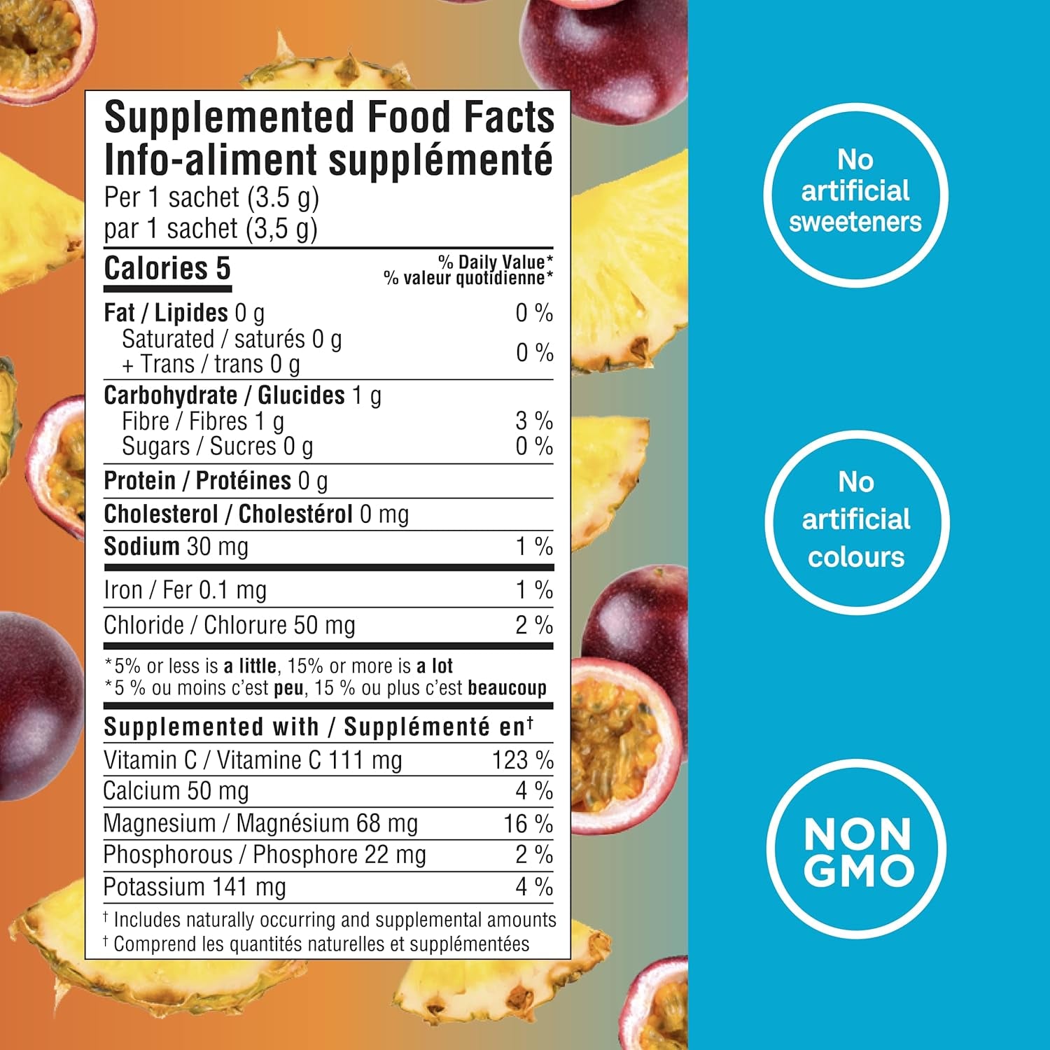 Canadian-Made Electrolytes Powder - Variety Pack Sachets (Raspberry/Lemonade/Pineapple) On-The-Go Sugar-Free Hydration and Electrolyte Replenishment with Prebiotics and Vitamin C, 3.5G X 21Ct