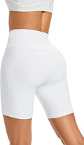 High Waist Yoga Shorts with Pockets Biker Shorts for Women Running Workout Shorts Leggings