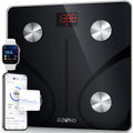 Body Fat Scale, Smart Scale for Body Weight, BMI Digital Bathroom Weight Scale, Body Measurements with Smartphone App Sync with Bluetooth, 400 Lbs - Black, Elis 1