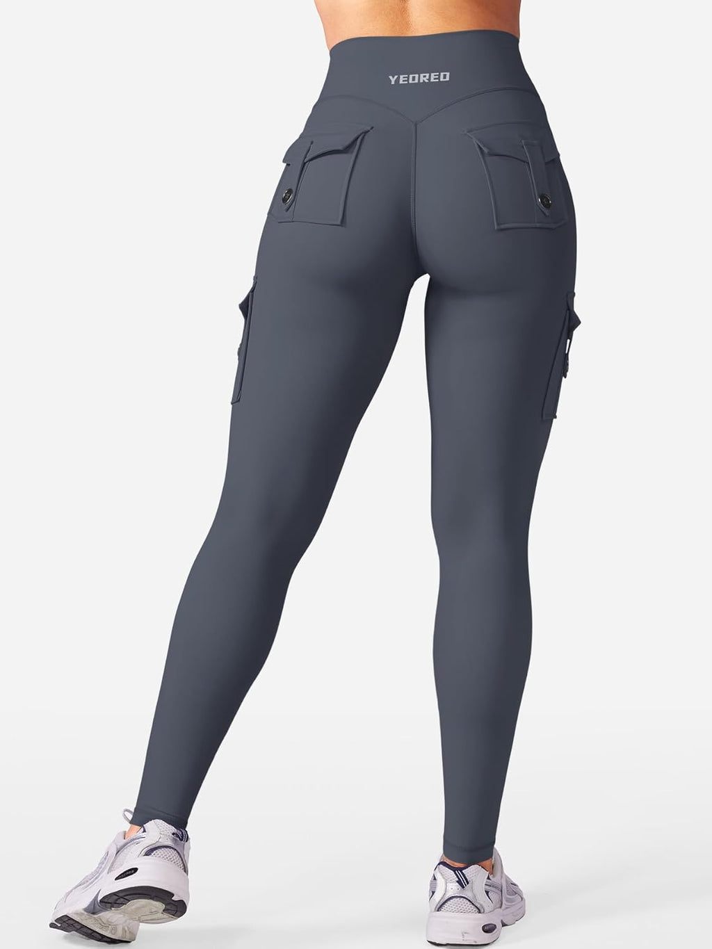 Workout Cargo Leggings with Pockets for Women No Front Seam Hidden Scrunch Hedda Leggings Compression Gym Yoga Pants
