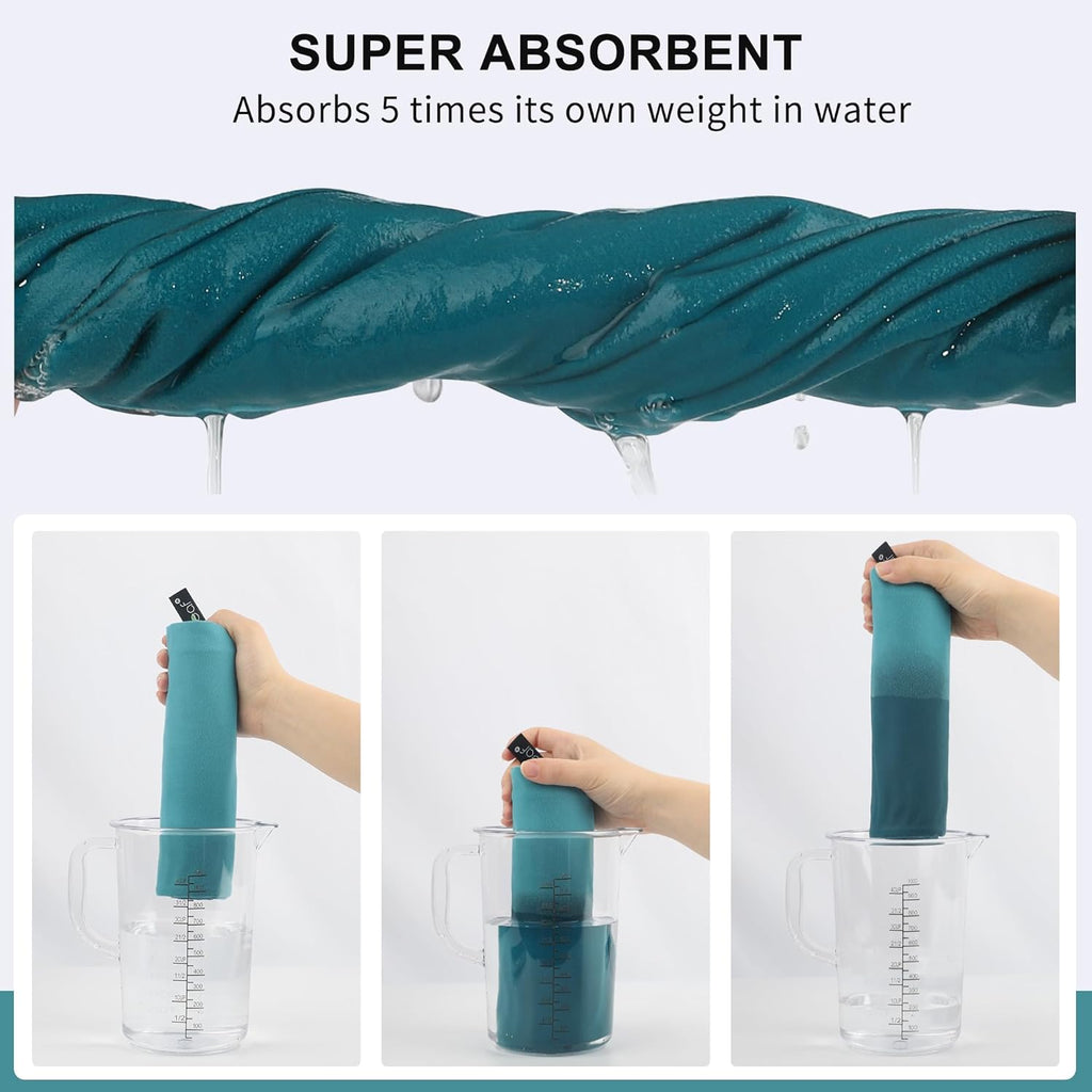 Microfiber Towel Perfect Travel & Gym & Camping Towel. Quick Dry - Super Absorbent - Ultra Compact - Lightweight. Suitable for Trip, Beach, Shower, Backpacking, Pool