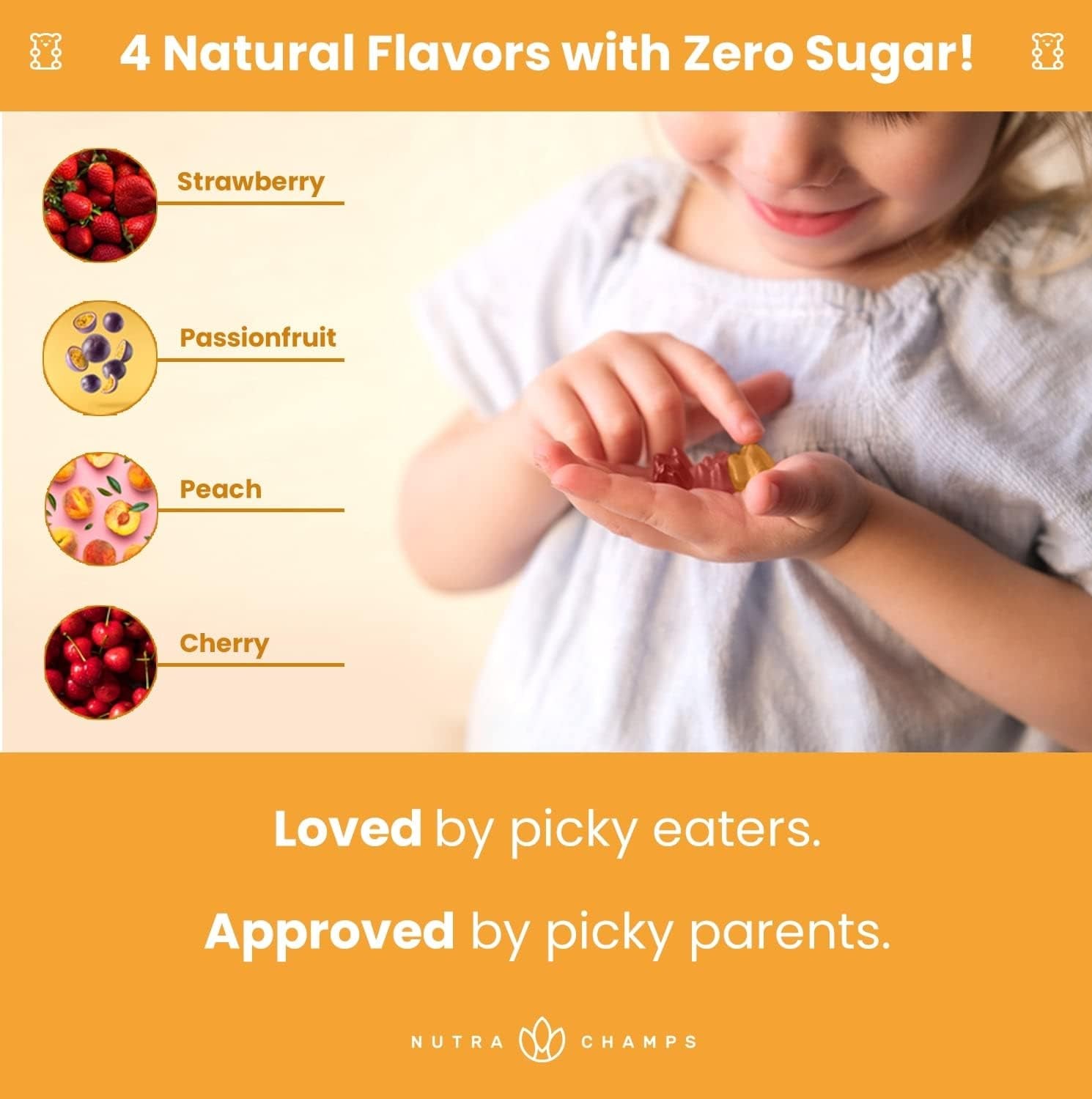 (2-Pack) Kids Multivitamin Gummy | Sugar Free Kid Vitamins | Strawberry, Passionfruit, Peach & Cherry | Multivitamins for Children | Vegan, Non-Gmo & Gluten Free | 120 Gummy Vitamins for Toddlers & Kids