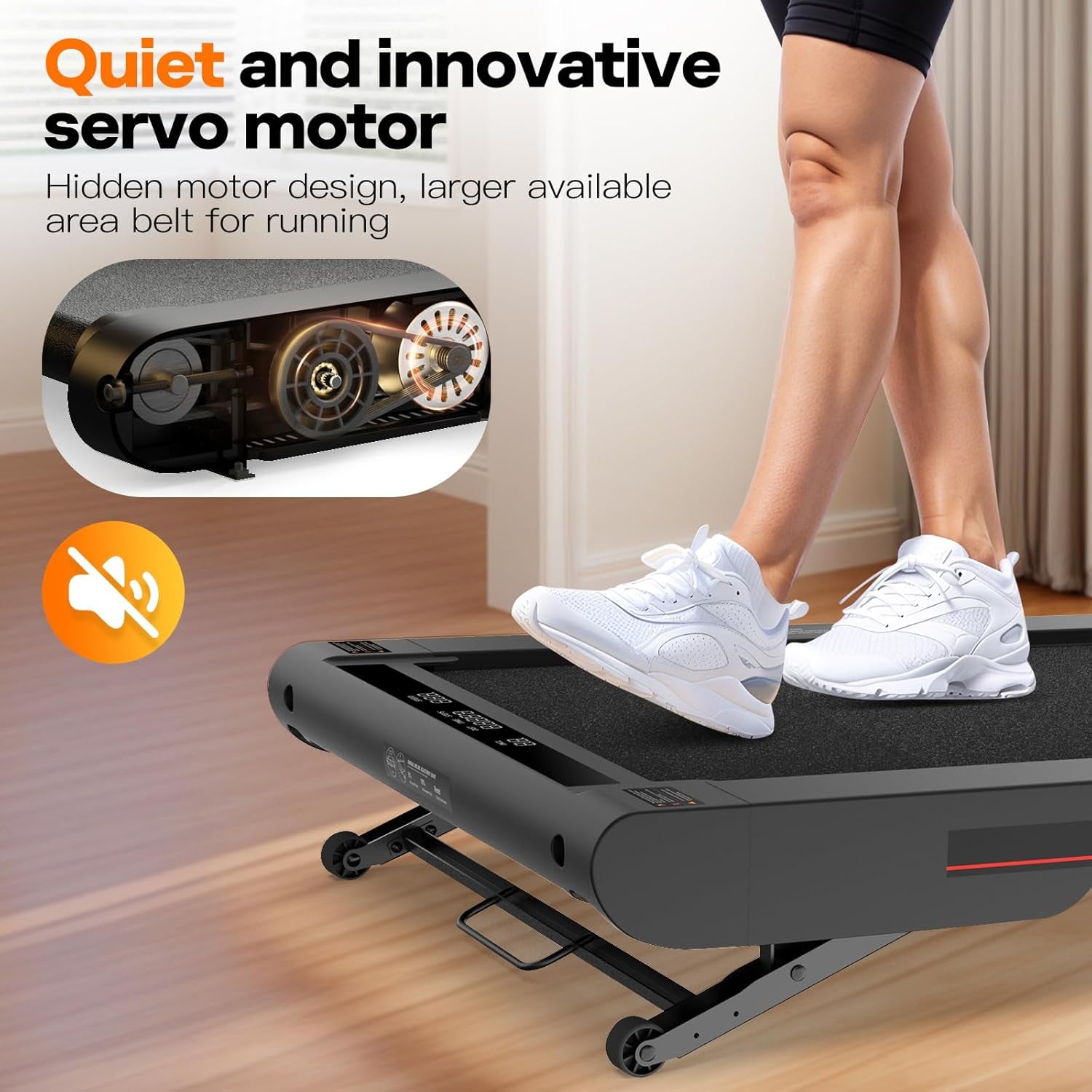 4 in 1 Walking Vibration Pad Treadmill, Walking Treadmill Pad for Home with Remote Control and APP