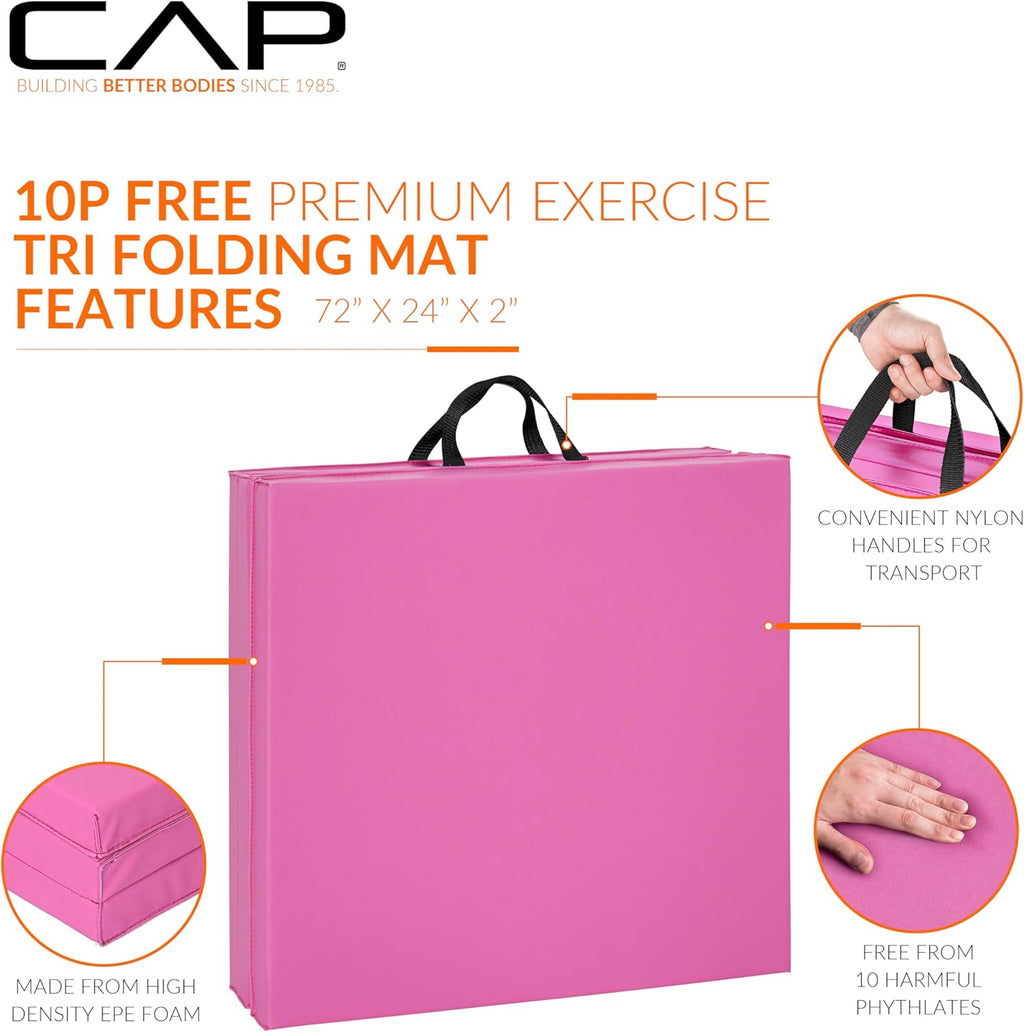 Folding Anti-Tear Exercise & Gymnastics Balance Mat – Multi-Purpose Fitness, Aerobics, & Training | Multiple Options