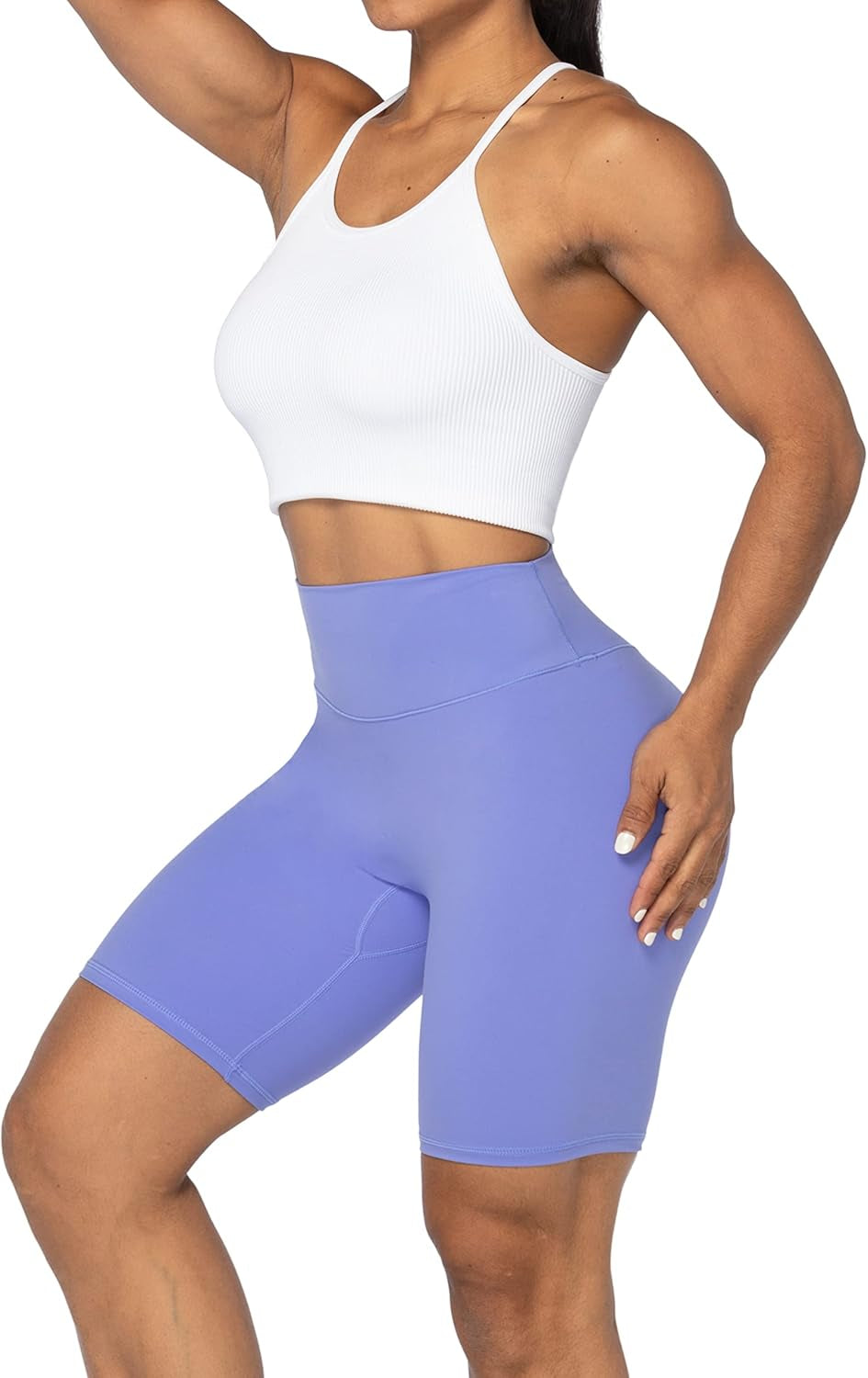 High Waist Biker Shorts for Women No Front Seam Soft Yoga Workout Gym Bike Shorts Tummy Control Squat Proof